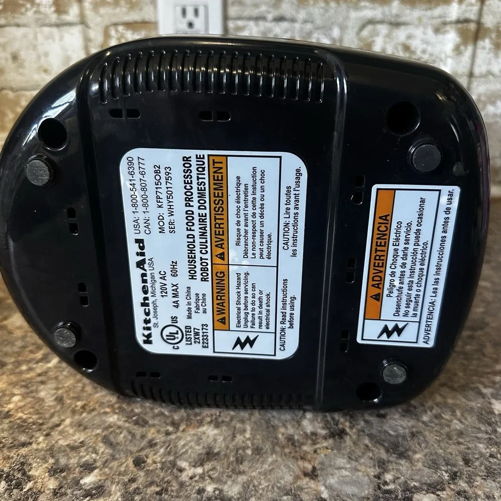 KitchenAid Food Processor KFP715OB2 Kitchen Aid Tested Black 7 Cups 56oz